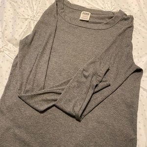 PINK xs grey long sleeve t- shirt